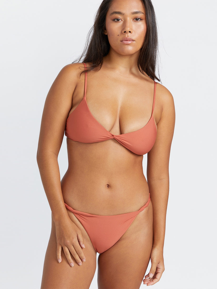 Simply Seamless V-Neck Bikini Top - Rosewood