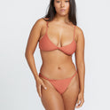 Simply Seamless V-Neck Bikini Top - Rosewood