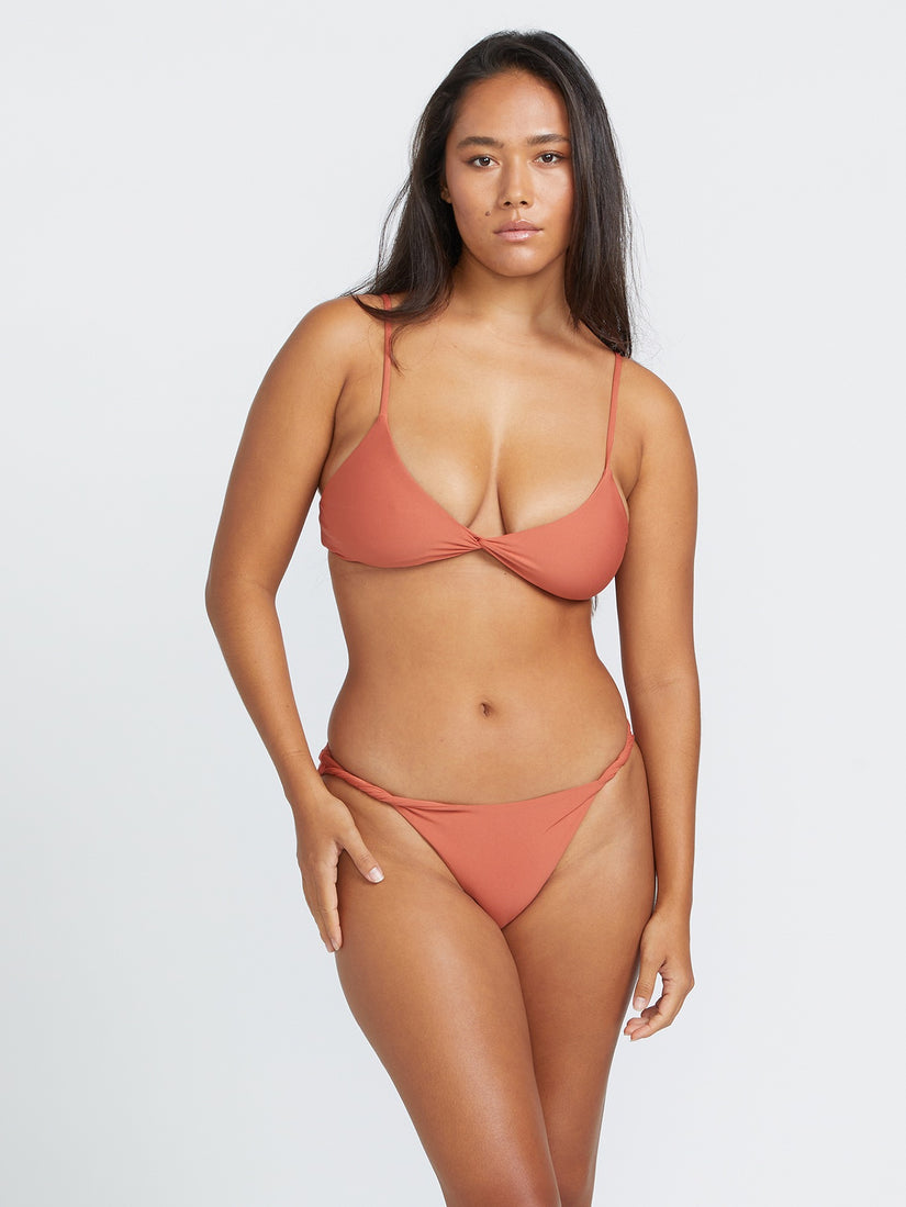 Simply Seamless V-Neck Bikini Top - Rosewood