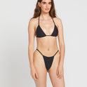 Simply Seamless Tri Bikini Top - Black