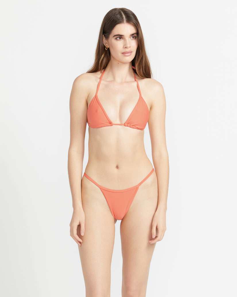 Simply Seamless Tri Bikini Top - Electric Coral