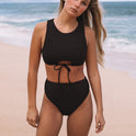 Simply Seamless High Waist Bikini Bottom - Black