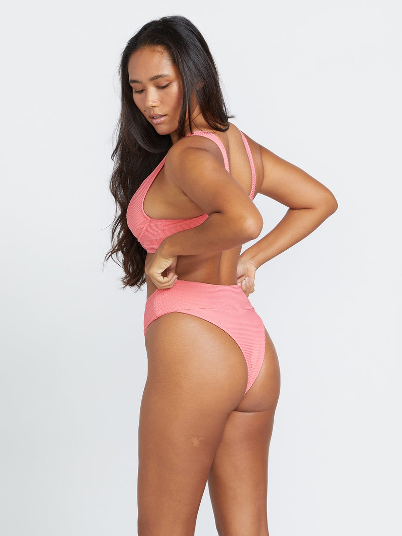 So Current High Waist Bikini Bottom - Paradise Pink