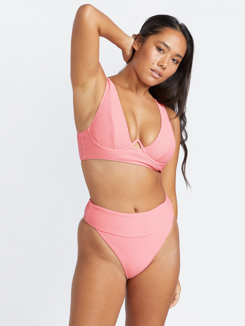 So Current High Waist Bikini Bottom - Paradise Pink