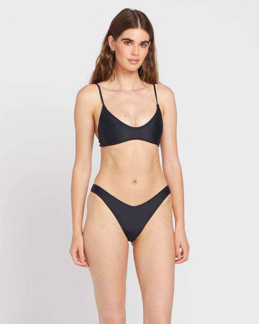 Simply Solid V Bikini Bottom - Black