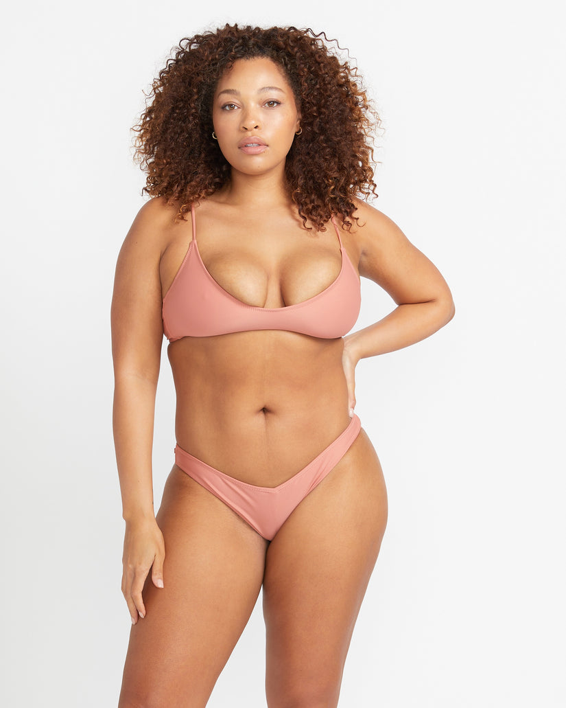 Simply Solid V Bottom - Mauve Rose