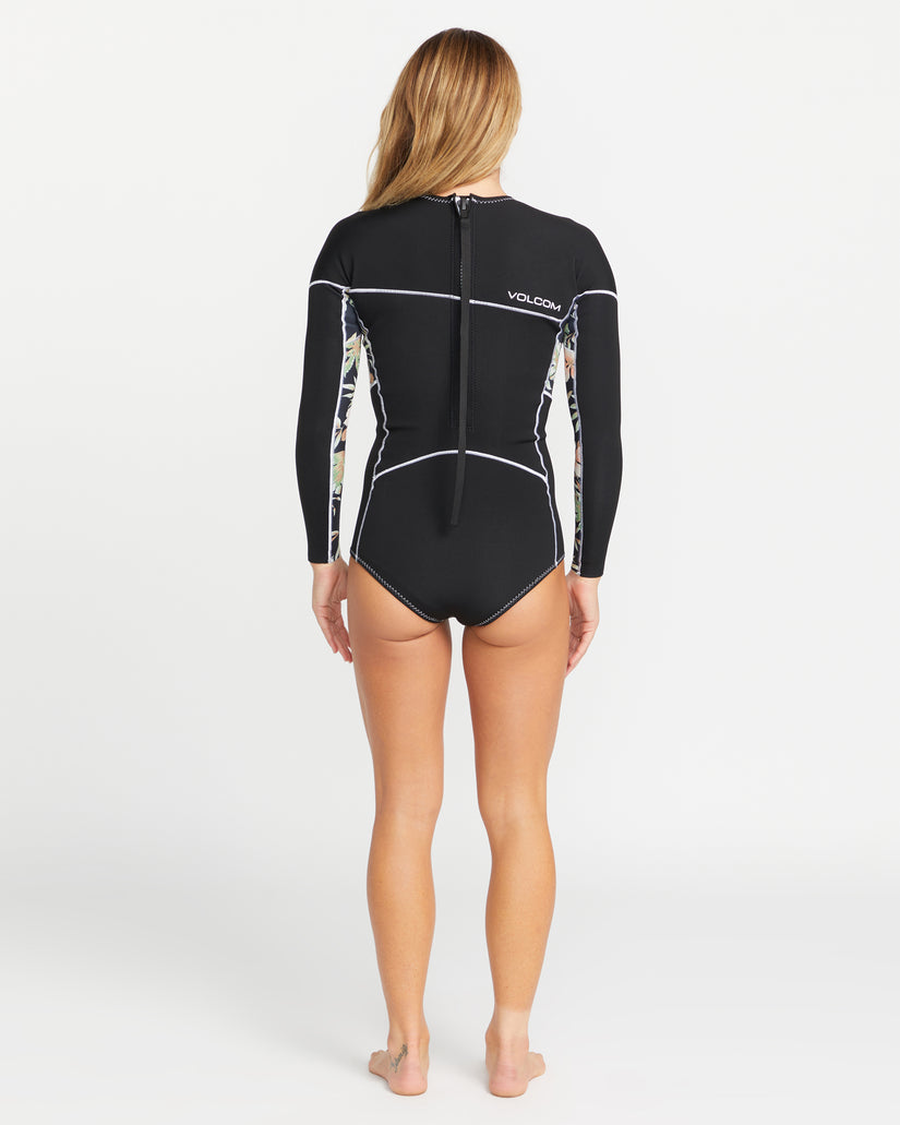 Womens Modulator 1mm Long Sleeve Back Zip Wetsuit - Black