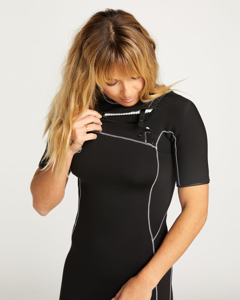 Womens Modulator 2mm Short Sleeve Wetsuit - Black