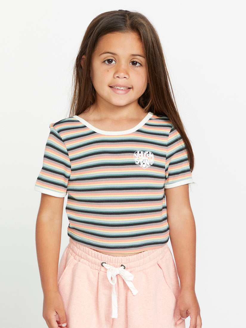 Girls Lived in Lounge Knit Short Sleeve Shirt - Reef Pink