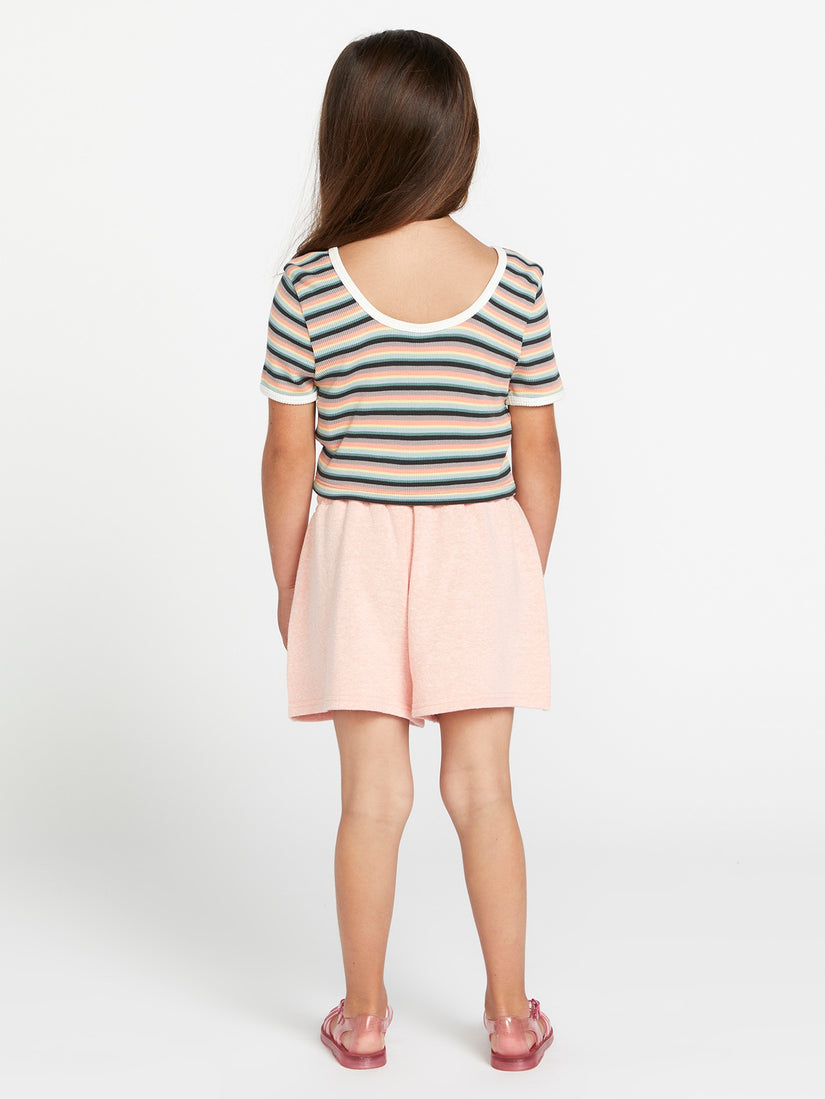 Girls Lived in Lounge Knit Short Sleeve Shirt - Reef Pink