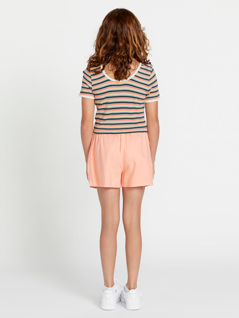 Girls Lived in Lounge Knit Short Sleeve Shirt - Reef Pink