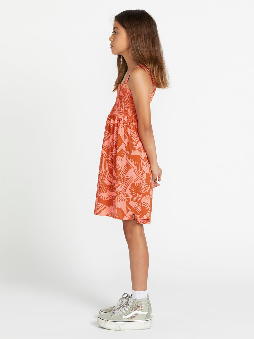 Girls Off Tropic Dress - Burnt Sienna