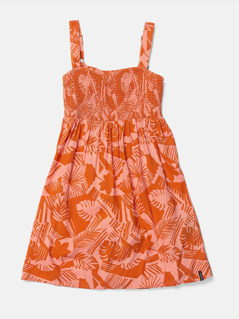 Girls Off Tropic Dress - Burnt Sienna