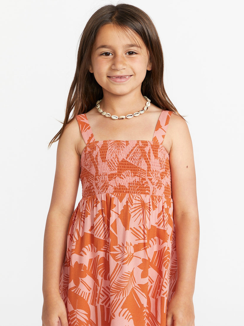 Girls Off Tropic Dress - Burnt Sienna