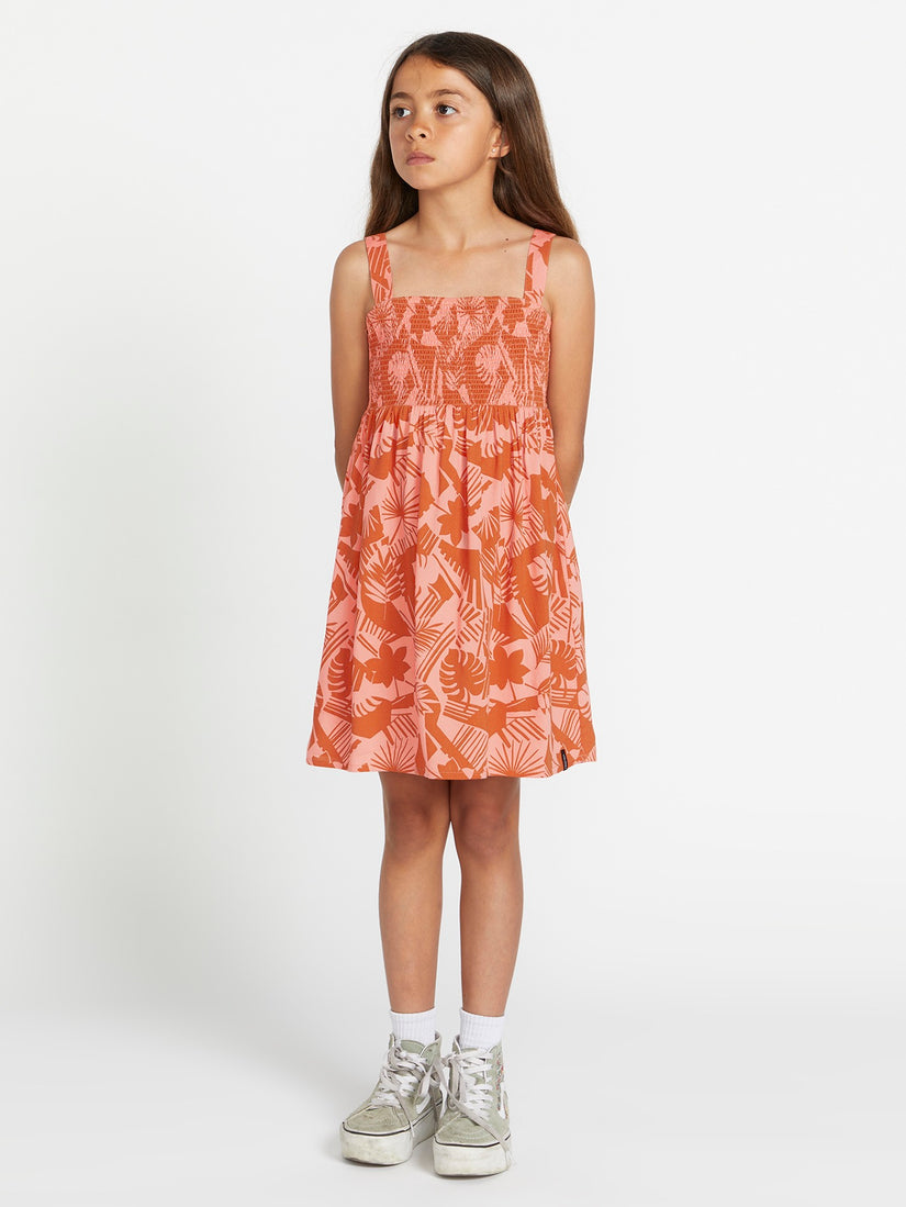 Girls Off Tropic Dress - Burnt Sienna