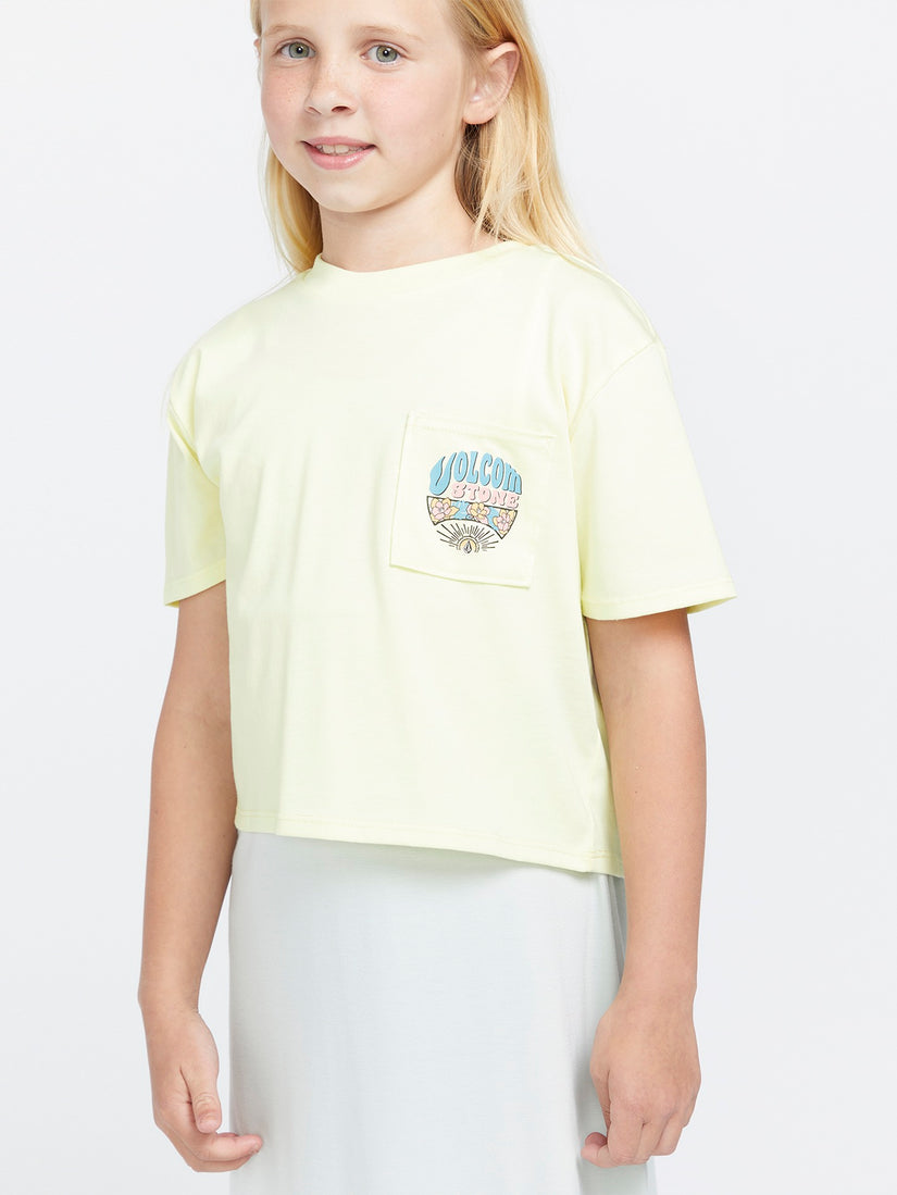 Girls Pocket Dial Tee - Lemon