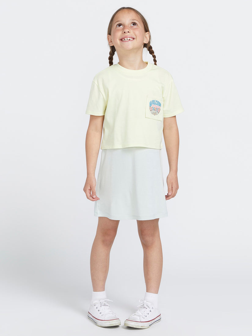 Girls Pocket Dial Tee - Lemon