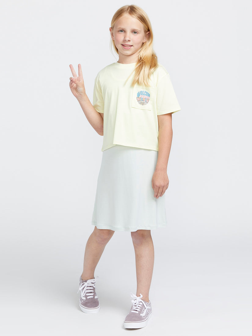 Girls Pocket Dial Tee - Lemon