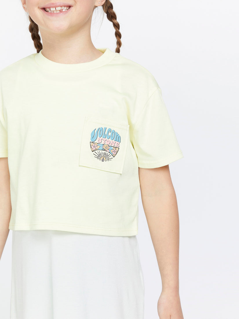 Girls Pocket Dial Tee - Lemon