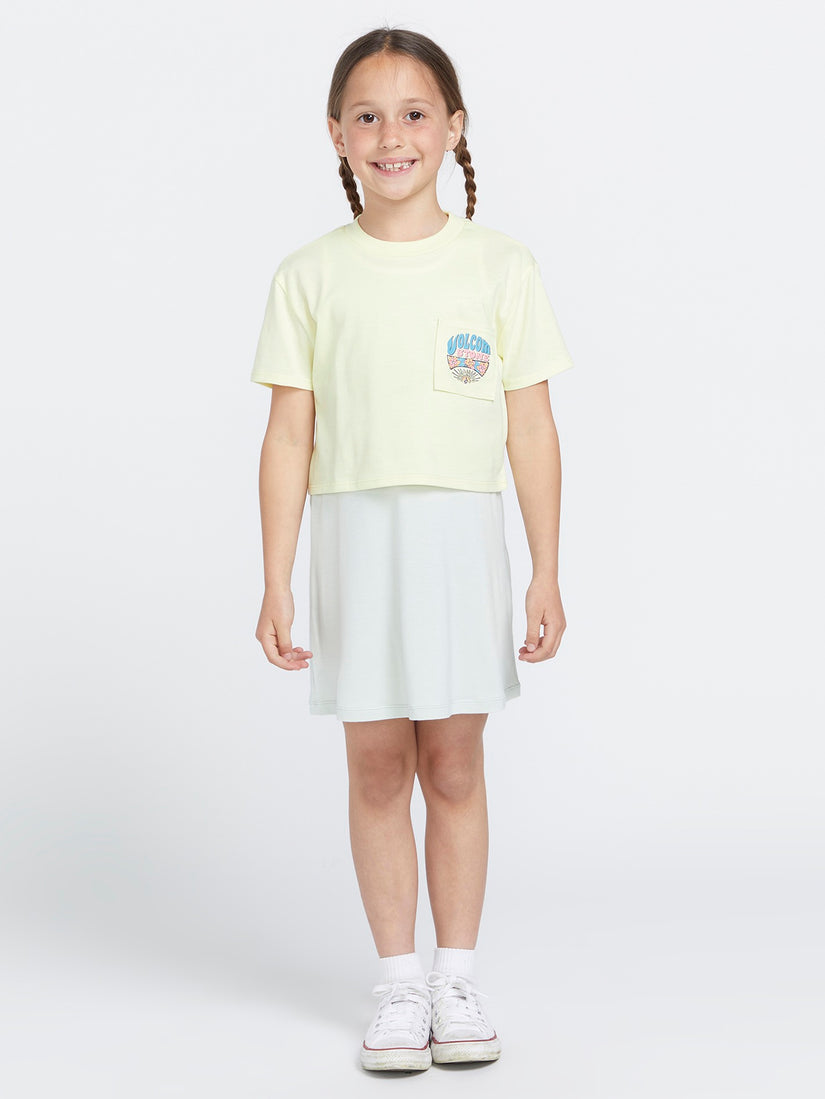 Girls Pocket Dial Tee - Lemon