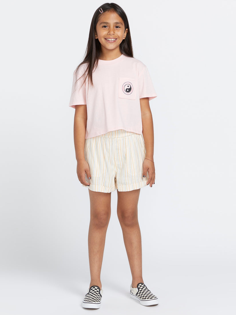 Girls Pocket Dial Tee - Light Peony