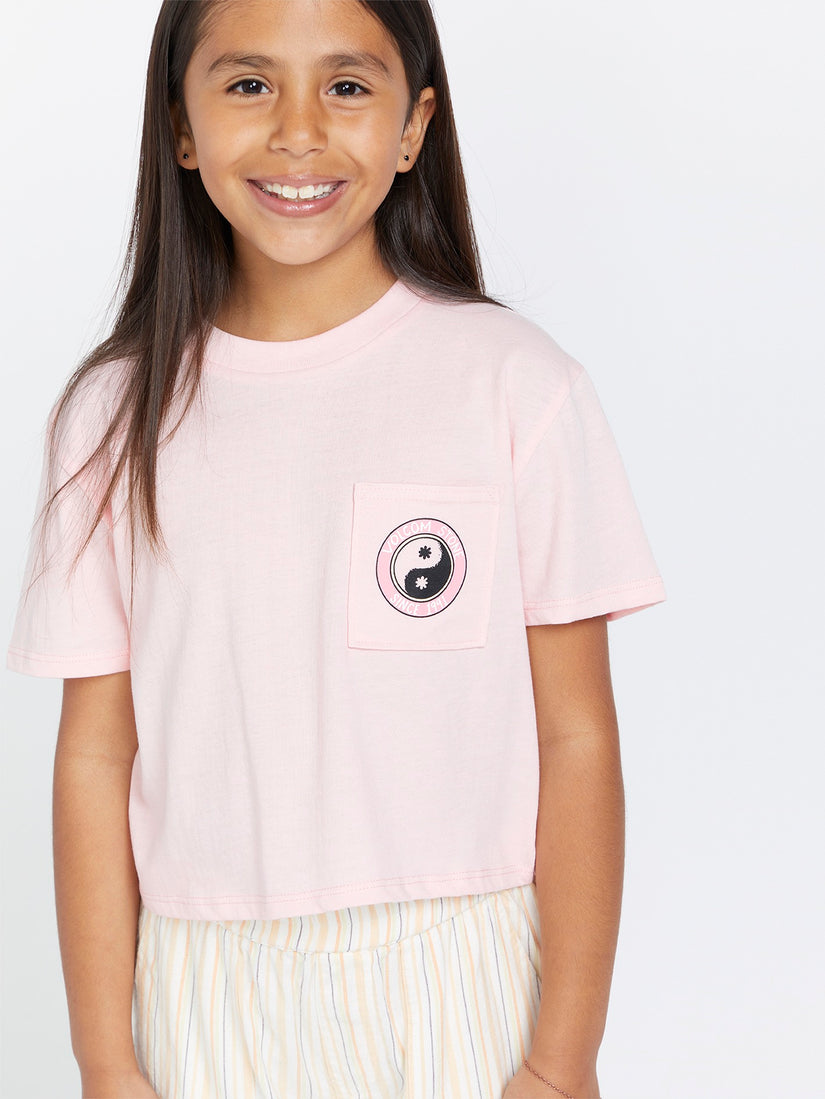 Girls Pocket Dial Tee - Light Peony