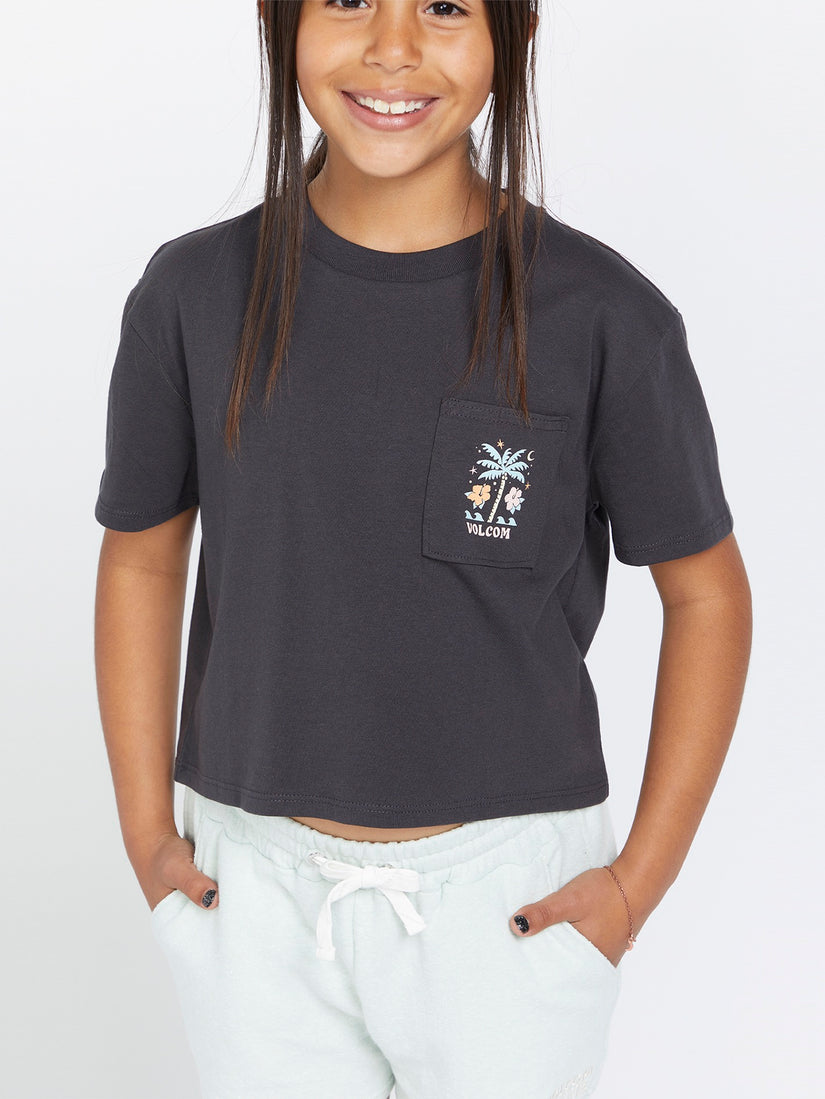 Girls Pocket Dial Tee - Vintage Black