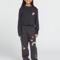 Girls Pocket Dial Long Sleeve Shirt - Vintage Black