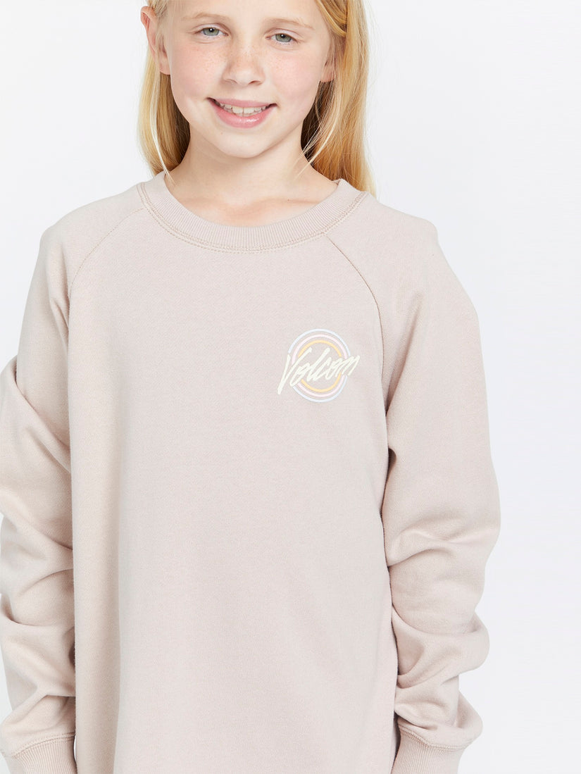 Girls Truly Stokin Boyfriend Crew Sweatshirt - Mushroom