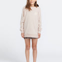 Girls Truly Stokin Boyfriend Crew Sweatshirt - Mushroom