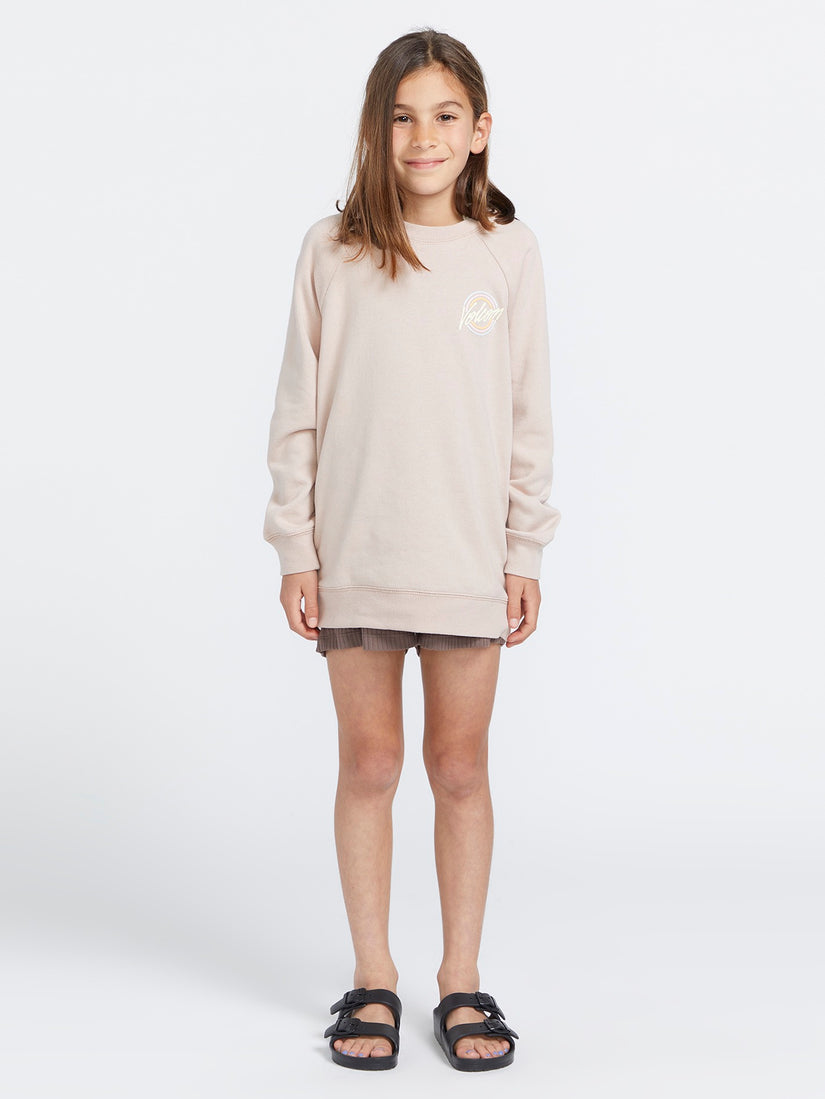 Girls Truly Stokin Boyfriend Crew Sweatshirt - Mushroom