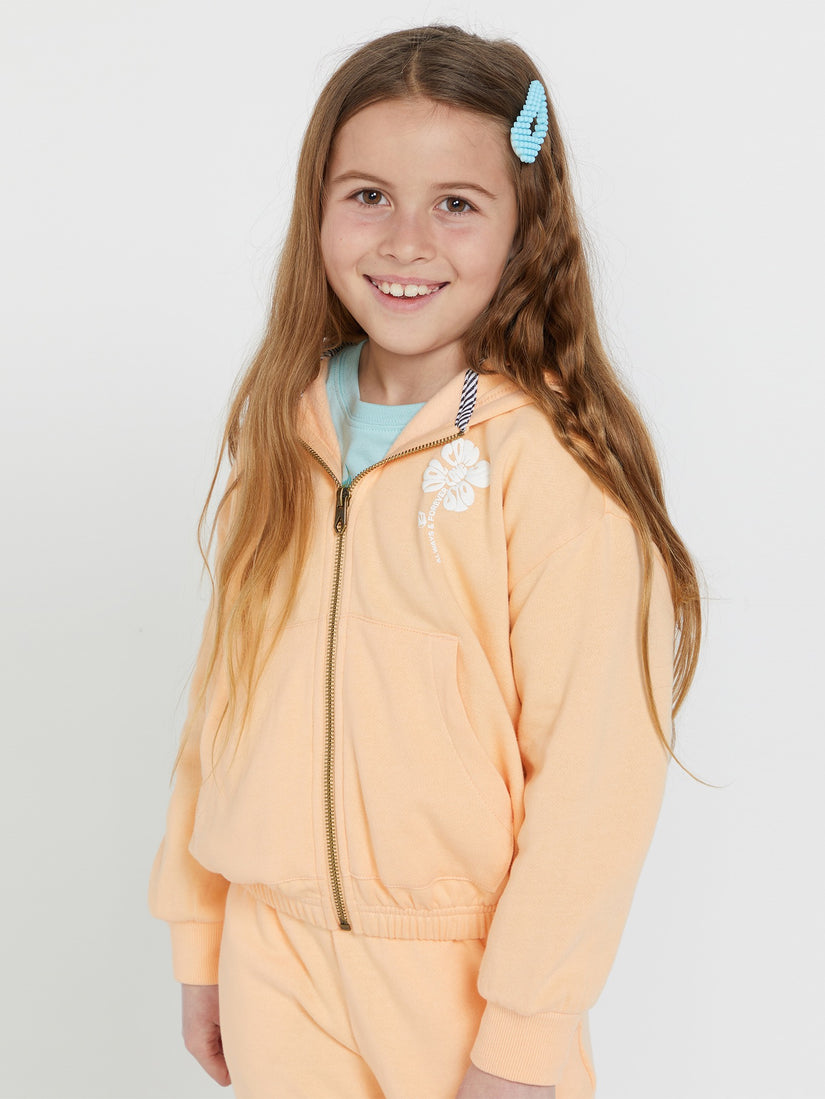 Girls Zippety Dudette Jacket - Peach Bud