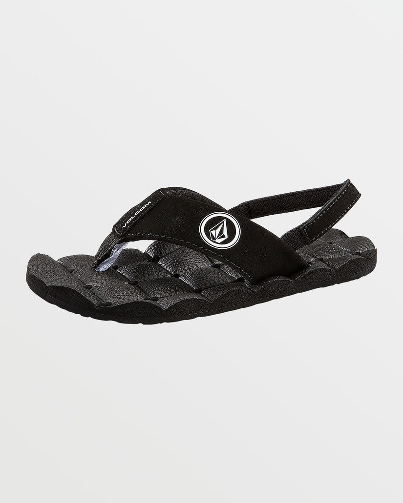 Recliner Little Youth Sandals - Black White