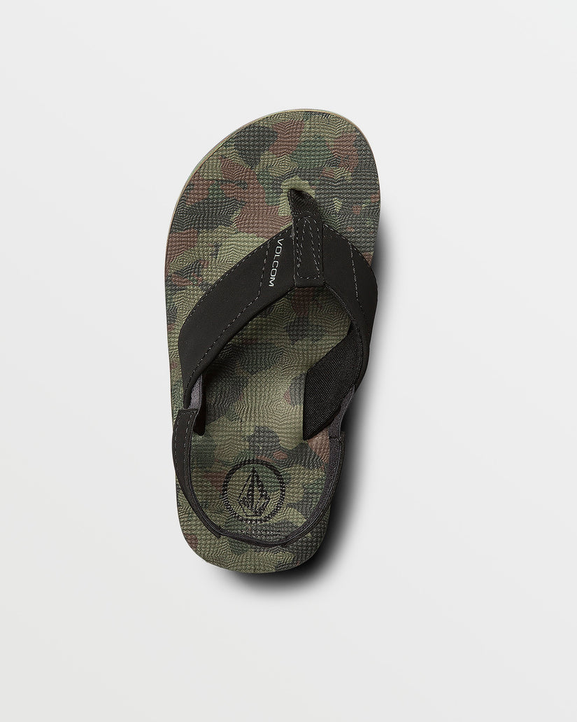 Victor Little Youth Sandals - Dark Camo