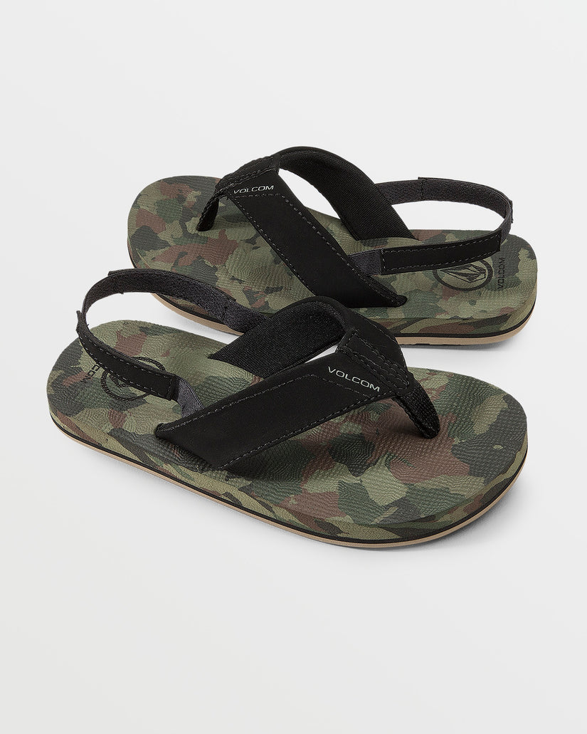 Victor Little Youth Sandals - Dark Camo