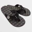 Recliner Sandals - Black White