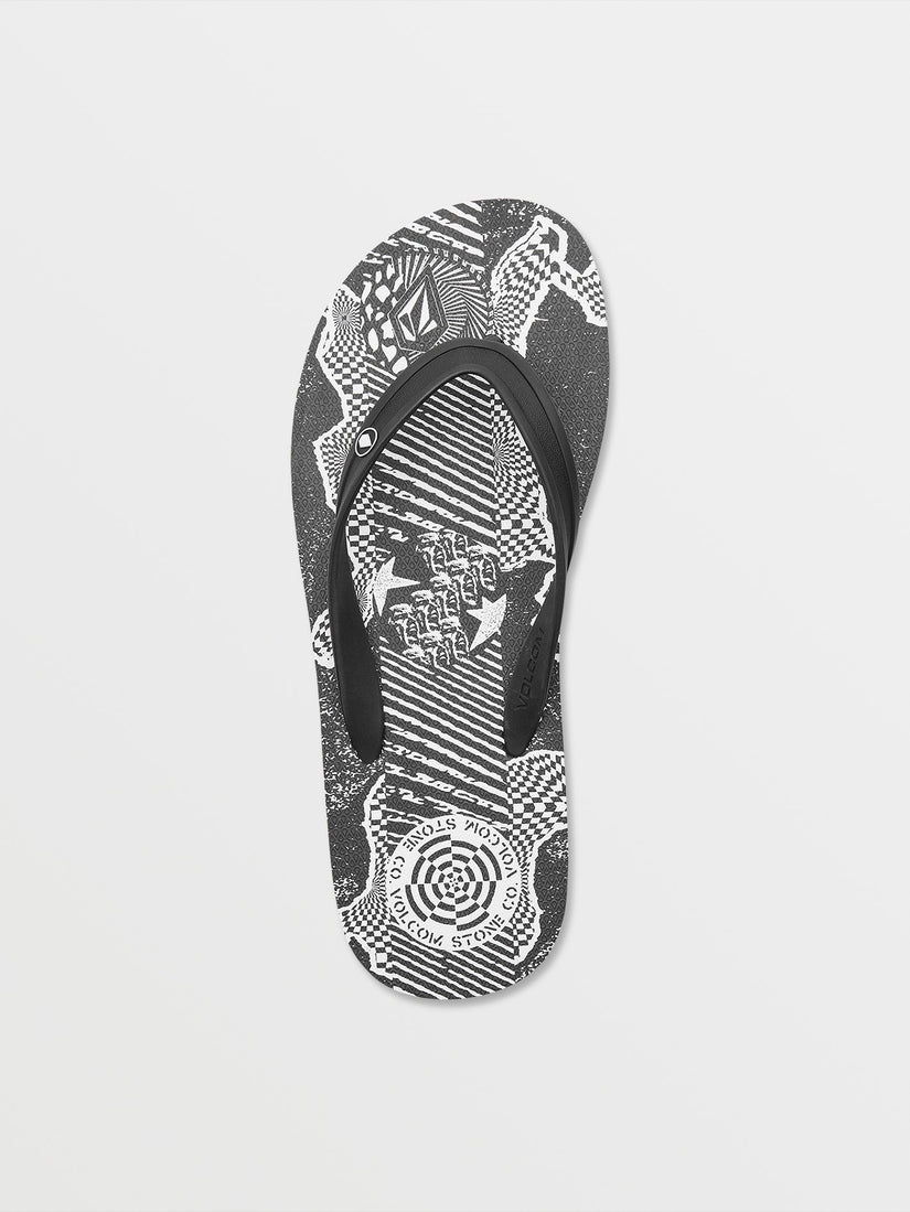 Rocker Sandals - Black Print