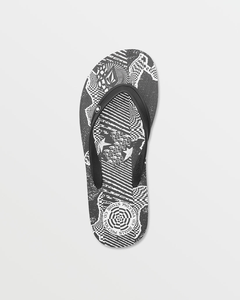 Rocker Sandals - Black Print