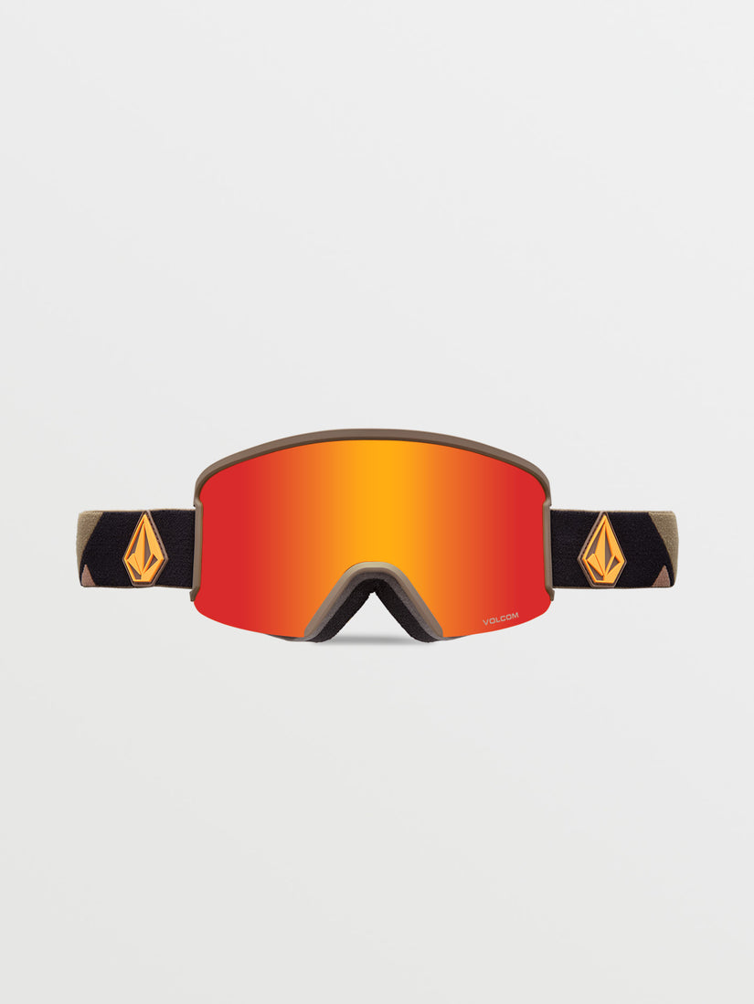 Garden Goggle - Military/Gold / Red Chrome+BL