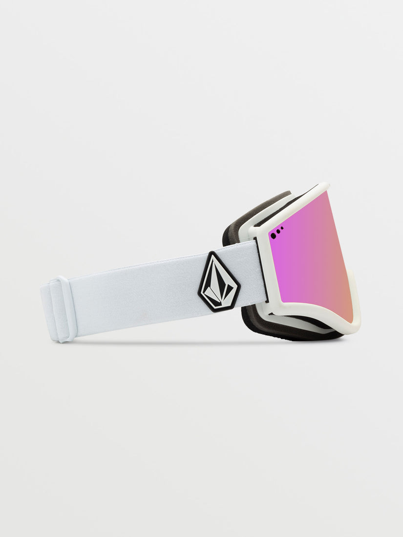 Yae Goggle - Matte White / Pink Chrome+Bonus Lens