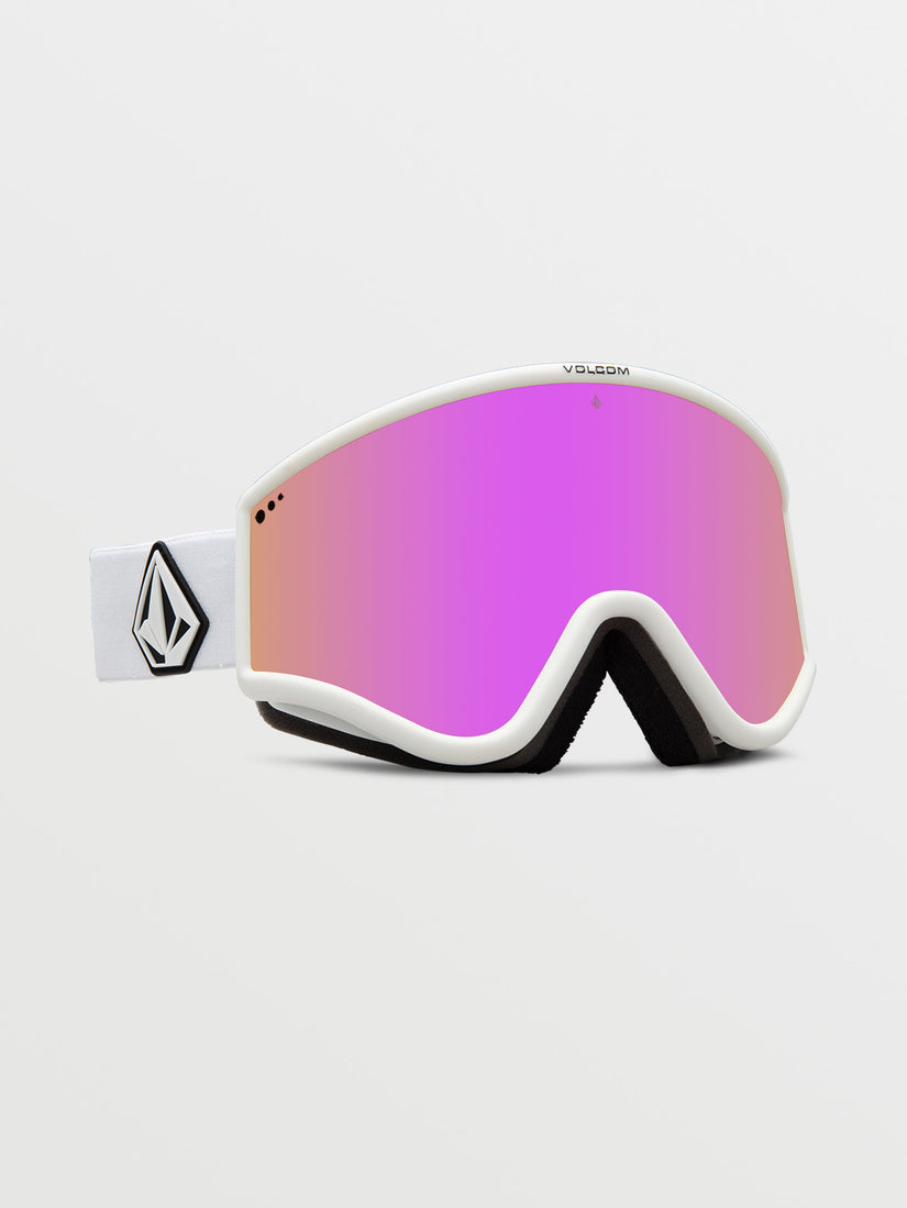 Yae Goggle - Matte White / Pink Chrome+Bonus Lens