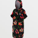 Hooded Changing Towel - Black Floral Print