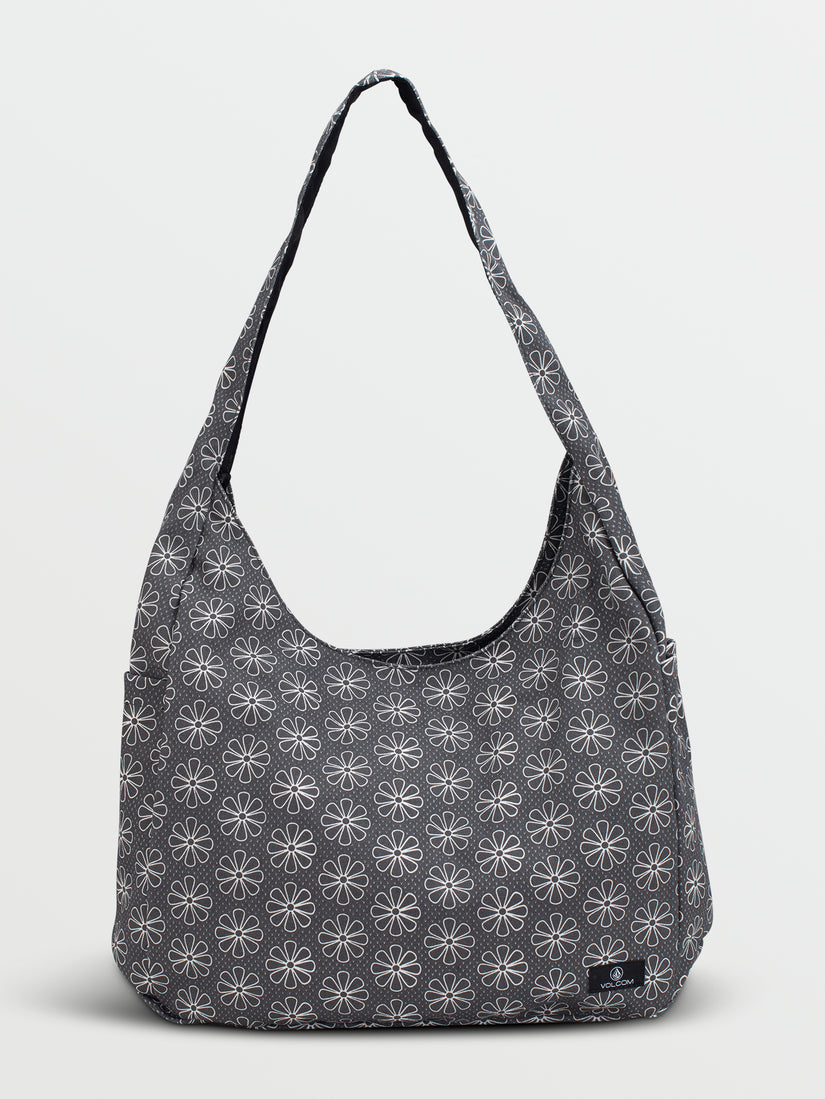 Schoolyard Canvas Hobo Tote - Black/White