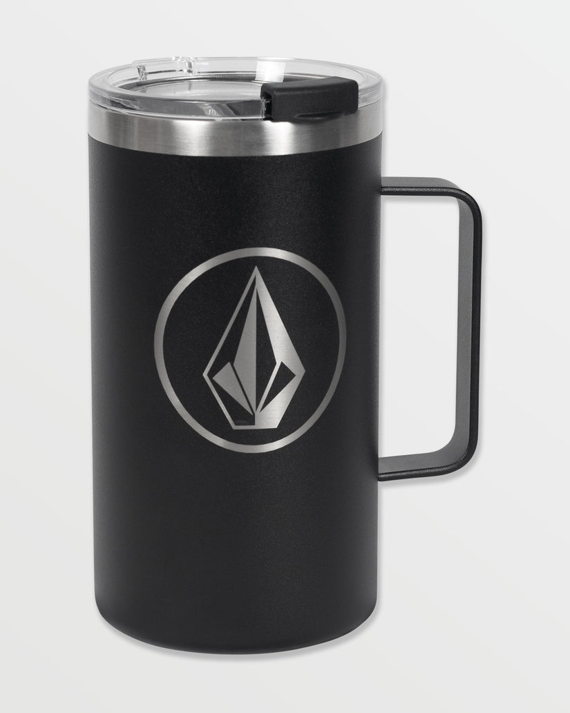 Tallboy StainleShort Sleeve Steel Mug - Black White