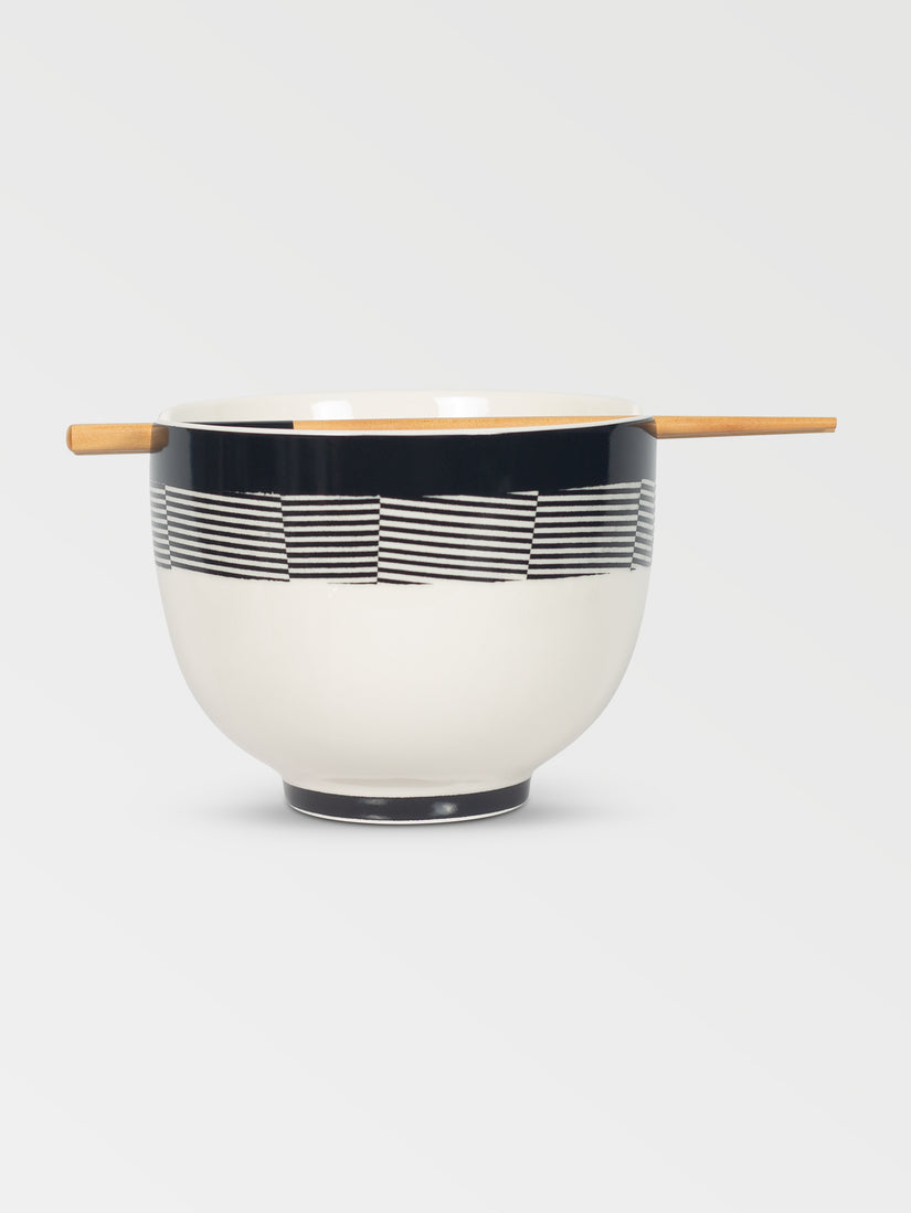 Noodle Bowl - White Black