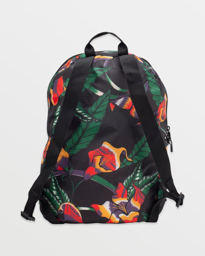 Bt Packable Backpack - Black Floral Print