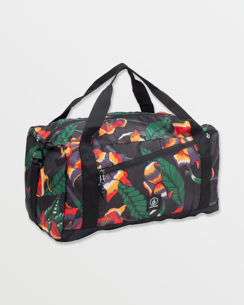 Bt Packable Duffel - Black Floral Print