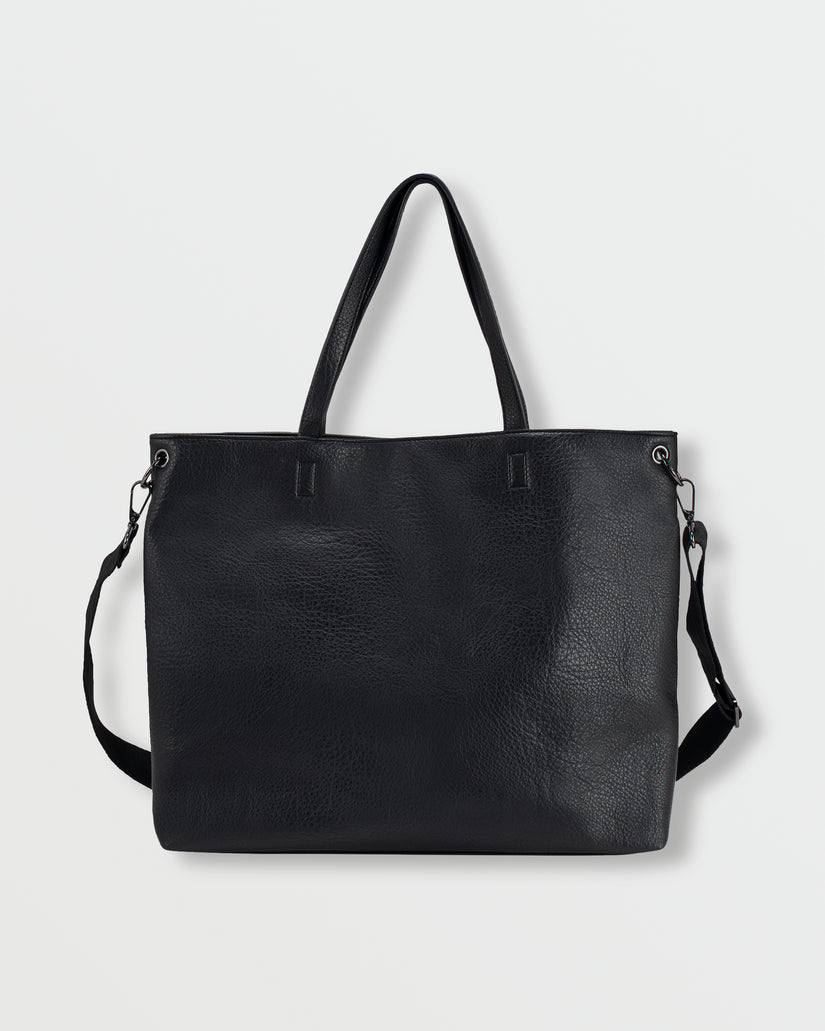 Strapped Laptop Tote - Black