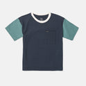 Little Boys Overgrown Short Sleeve Shirt - Navy