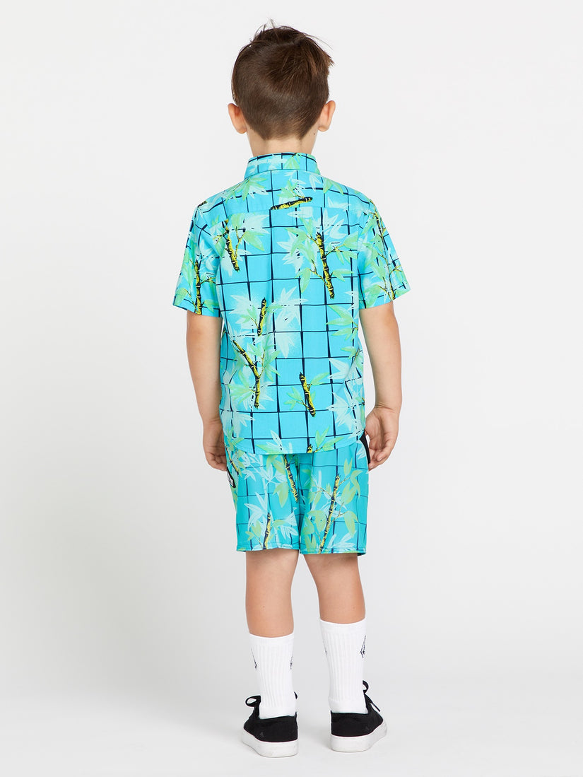 Little Boys Bamboozeled Floral Short Sleeve Shirt - Clearwater